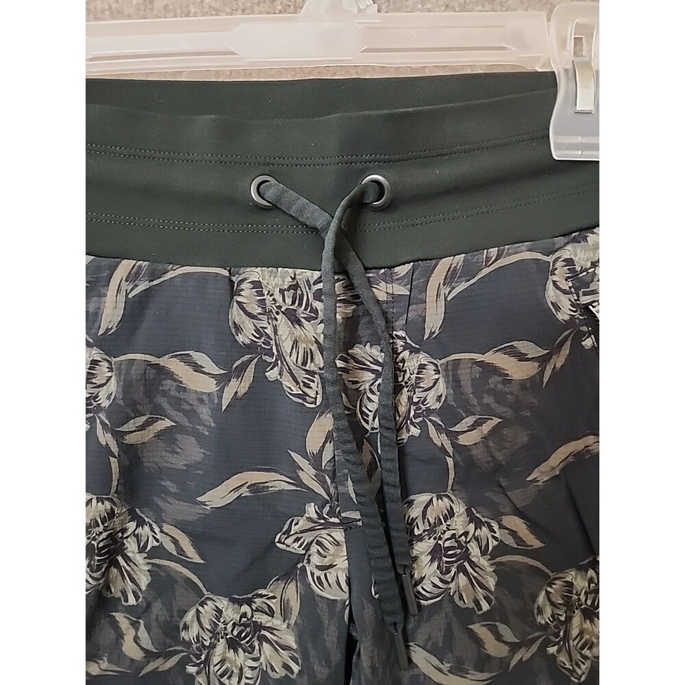 Athleta Trekkie North Printed Jogger Pants Womens 4 Olive Green Floral Pull On - Picture 4 of 10